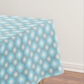 Retro Blue & Grey Geometric Pattern Rechthoek Tafelkleed (Voorbeeld)