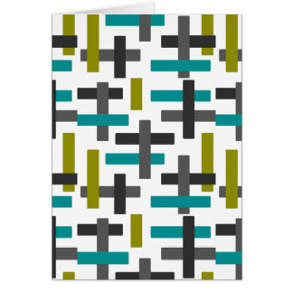 Retro Blue, groen, grijs Abstract