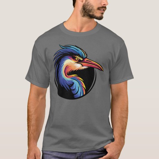 Retro Blue Heron Classic Chill Vibes T-shirt (Voorkant)