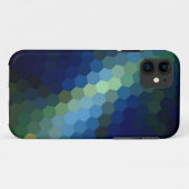 retro blue hexagon naadloze abstracte kunst Case-Mate iPhone case (Achterkant (horizontaal))