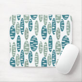 Retro Blue Holey Ovalen Muismat (Met muis)