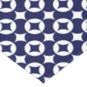 Retro Blue Interlocking Circles Geometrische overb Tafelkleed (Gekanteld)