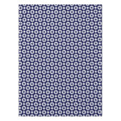 Retro Blue Interlocking Circles Geometrische overb Tafelkleed (Voorkant)