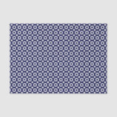 Retro Blue Interlocking cirkels geometrisch patroo Tissuepapier (Voorkant)