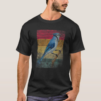 Retro Blue Jay Bird T-shirt