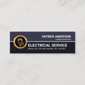 Retro Blue Layers Professional Gold Power Plug Mini Visitekaartje (Voorkant)