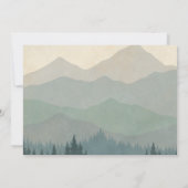 Retro Blue Mountains Photo Wedding Save The Date (Achterkant)