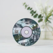 Retro Blue Music Producer CD DJ Business Card Kaart (Staand voorkant)