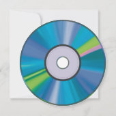 Retro Blue Music Producer CD DJ Business Card Kaart (Achterkant)