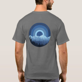  Retro Blue National Park bergketen T-shirt