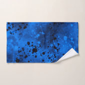 Retro Blue Paint Splatter Bad Handdoek (Handdoek)