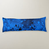 Retro Blue Paint Splatter Body kussen (Achterkant)