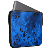 Retro Blue Paint Splatter Laptop Sleeve (Voorkant Rechts)