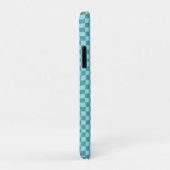 Retro Blue Pastel Warped Checkerboard Case-Mate iPhone Case (Achterkant/rechts)