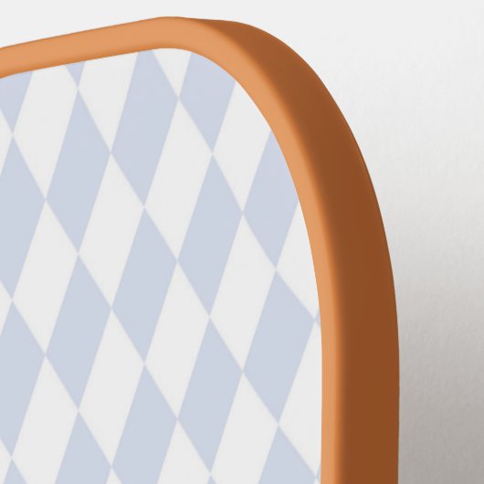 Retro Blue Pink Diamond Shape Patroon Pickleball Paddle (Links Detail)