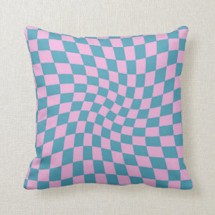 Retro Blue Pink Pastel met kookplaat Kussen