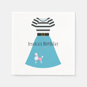 Retro Blue Podle Servet