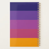 Retro Blue Purple Plum Orange Stripe 2026 Name Planner (Achterkant)