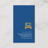 Retro Blue Red Box Truck Logistics Transportation Visitekaartje (Achterkant)