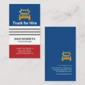 Retro Blue Red Box Truck Logistics Transportation Visitekaartje (Voorkant / Achterkant)