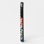 Retro Blue Red Leopard Print Skin Case-Mate iPhone Case (Achterkant/links)