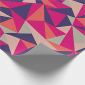 Retro Blue Roze driehoek Geometrische cadeaupapier (Hoek)