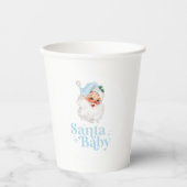 Retro Blue Santa Baby kerst baby shower Papieren Bekers (Voorkant)