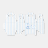 Retro Blue Seashells & Wedding Bells Bachelorette Bedankdoosjes (Uitgevouwen)