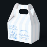 Retro Blue Seashells & Wedding Bells Bachelorette Bedankdoosjes<br><div class="desc">Retro Blue Seashells & Wedding Bells Bachelorette</div>