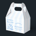 Retro Blue Seashells & Wedding Bells Bachelorette Bedankdoosjes<br><div class="desc">Retro Blue Seashells & Wedding Bells Bachelorette</div>