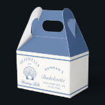 Retro Blue Seashells & Wedding Bells Bachelorette Bedankdoosjes<br><div class="desc">Retro Blue Seashells & Wedding Bells Bachelorette</div>