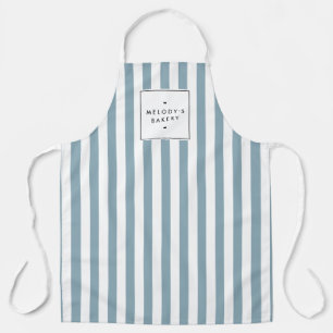 Retro Blue Snoep Stripes Apron Schort