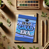 Retro Blue Stijlvol plezier in mijn Afstudeerder E Kaart