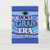 Retro Blue Stijlvol plezier in mijn Afstudeerder E Kaart (Voorkant)