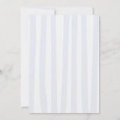 Retro Blue Stripes Eenvoudig Vrijgezellenfeest Kaart (Achterkant)