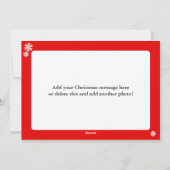 Retro Blue Style 2-kerstkaart voor fotoserie Feestdagenkaart (Achterkant)