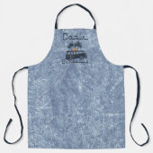 Retro Blue Surf Van Dad's Barbecue Schort (Voorkant)