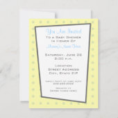 Retro Blue TV Set Baby shower Uitnodiging (Achterkant)