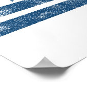 Retro Blue Washington Dc Vlag District Of Columbia Poster (Hoek)
