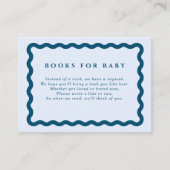 Retro Blue Wavy Lijst Books for Baby Informatiekaartje (Voorkant)