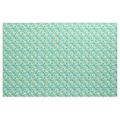Retro Blue & White Roses Floral Pattern 2 Fabric Stof (Yard (91,4 cm))