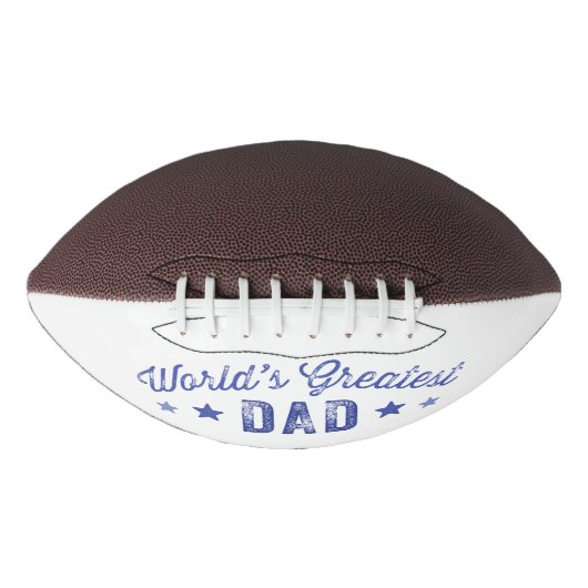 Retro Blue World's grootste vader American Football (Voorkant)