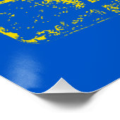 Retro Blue & Yellow Cassettebandje Poster (Hoek)