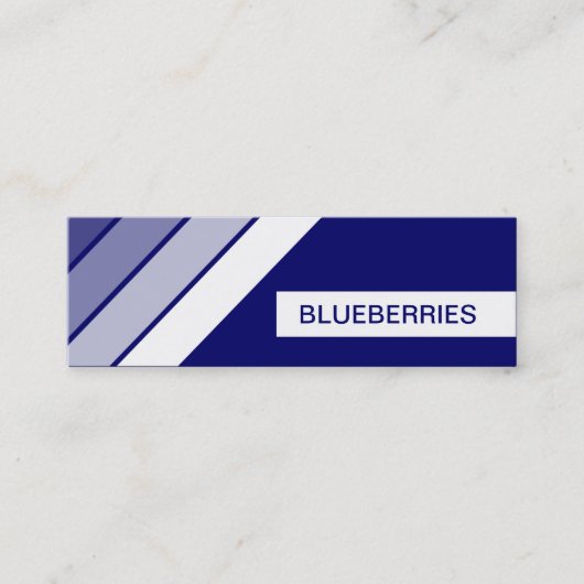 retro BLUEBERRIES Mini Visitekaartje (Voorkant)