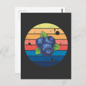 Retro Blueberry Healthy Summer Fruit Berries Briefkaart (Voorkant / Achterkant)