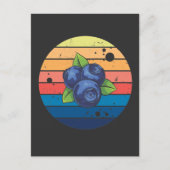 Retro Blueberry Healthy Summer Fruit Berries Briefkaart (Voorkant)