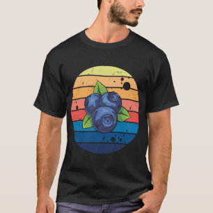 Retro Blueberry Vaccinium myrtillus Gezonde zomer T-shirt