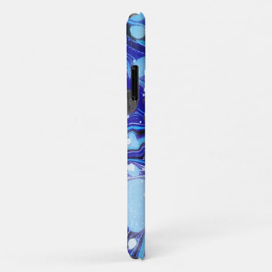 Retro Blues Abstracte vloeiende kunst Case-Mate iPhone Case (Achterkant/rechts)