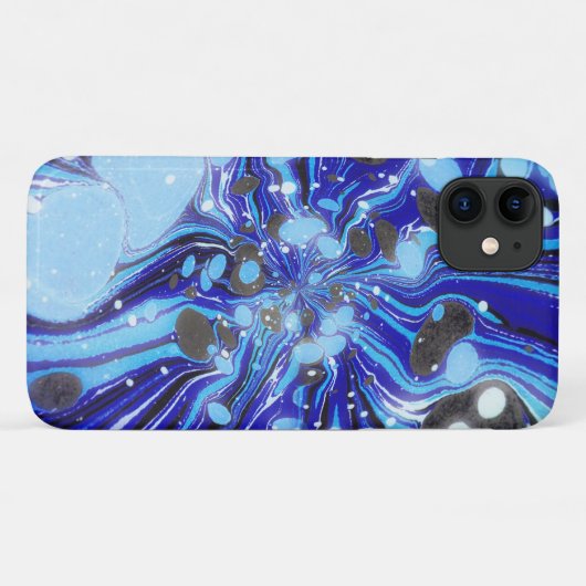 Retro Blues Abstracte vloeiende kunst Case-Mate iPhone Case (Achterkant (horizontaal))