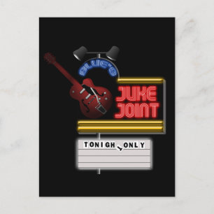 Retro Blues Juke Joint Briefkaart